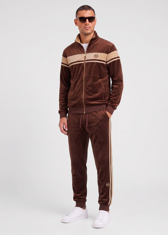 Sergio Tacchini Sweatjacken Damarindo velour tracktop - cappuccino