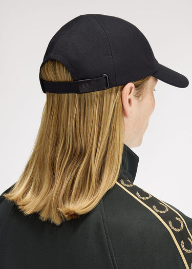 Fred Perry Petten Bold branding canvas cap - black champagne