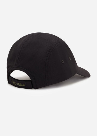Fred Perry Petten 5 panel ripstop cap - black