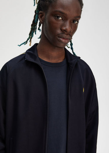 Fred Perry Vesten Contrast taped track jacket - navy honeycomb