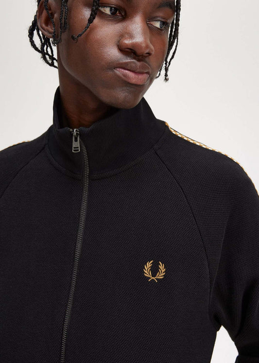 Fred Perry Vesten  Chequerboard tape jacket - black 