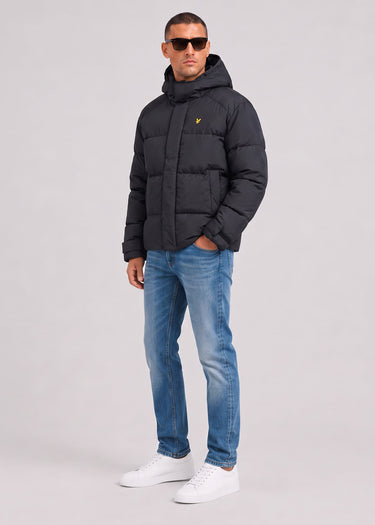 Lyle & Scott Jassen Hooded puffer jacket - jet black