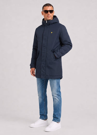 Lyle & Scott Jassen Padded fishtail parka - dark navy
