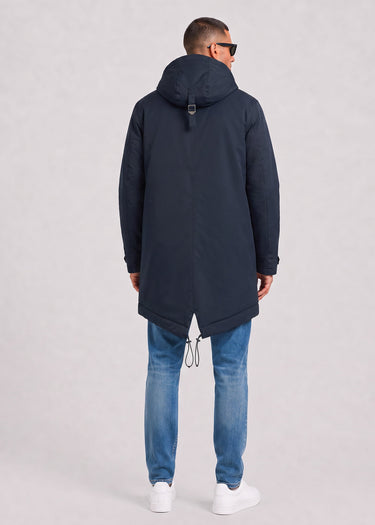 Lyle & Scott Jassen Padded fishtail parka - dark navy