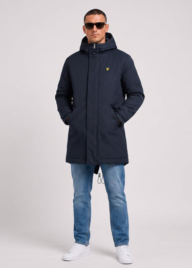 Lyle & Scott Jassen Padded fishtail parka - dark navy
