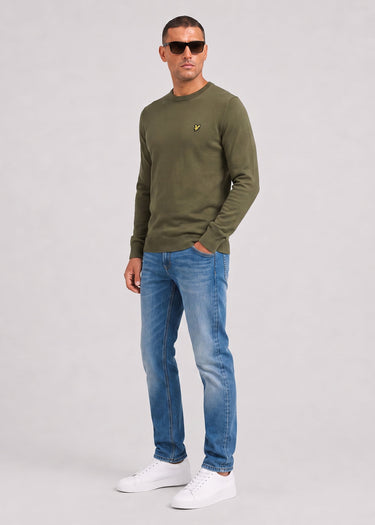 Lyle & Scott Truien Cotton merino quarter zip jumper - khaki ash