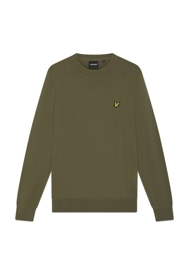 Lyle & Scott Truien Cotton merino quarter zip jumper - khaki ash