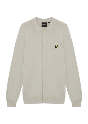 Lyle & Scott Truien Cotton merino knitted shirt - cove