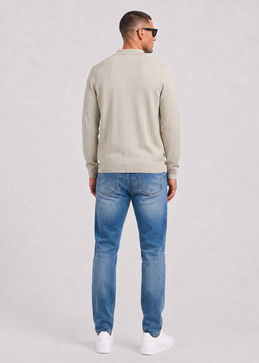 Lyle & Scott Truien Cotton merino knitted shirt - cove