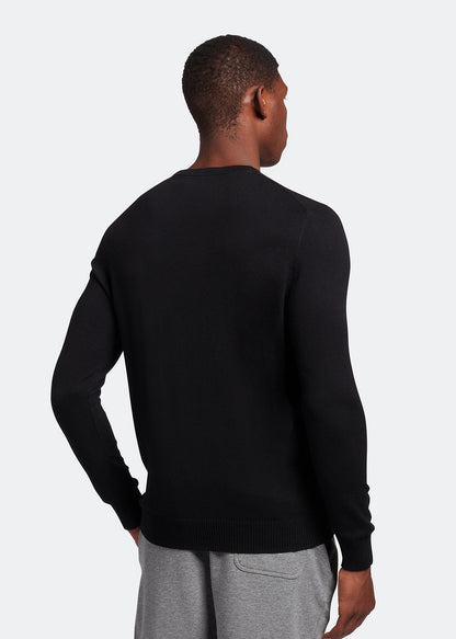 Lyle & Scott Truien Cotton merino crew neck jumper - jet black