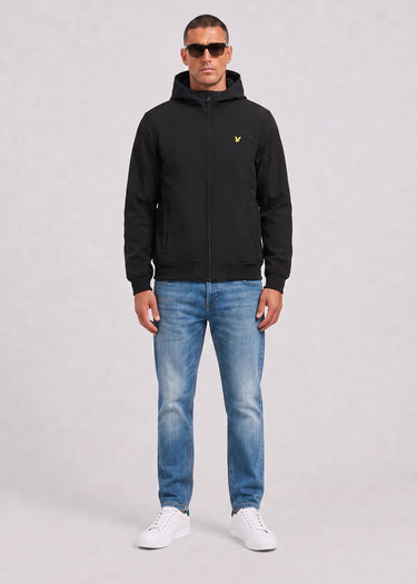 Lyle & Scott Jassen Fleece back softshell jacket - jet black