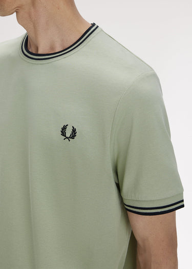 Fred Perry T-shirts Twin tipped t-shirt - seagrass black (Copy)