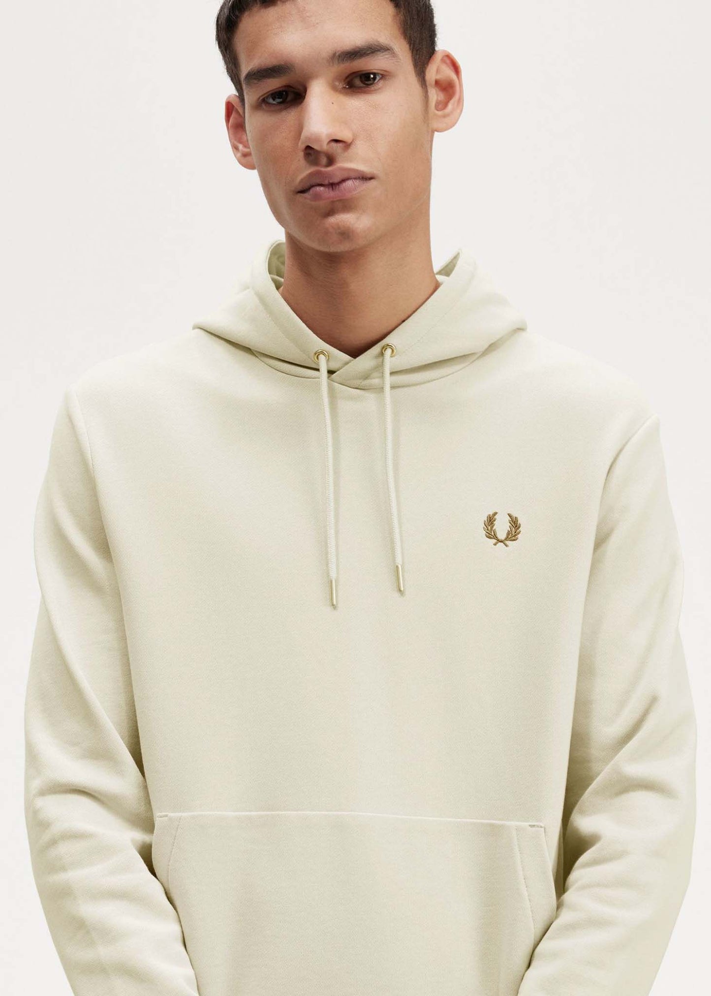 Fred Perry Hoodies  Tipped hooded sweatshirt - oatmeal 