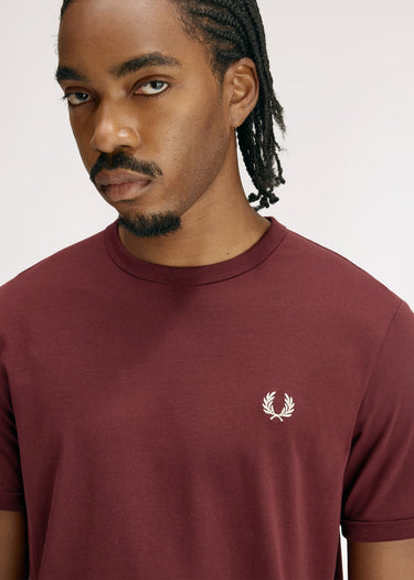 Fred Perry T-shirts Ringer t-shirt - oxblood