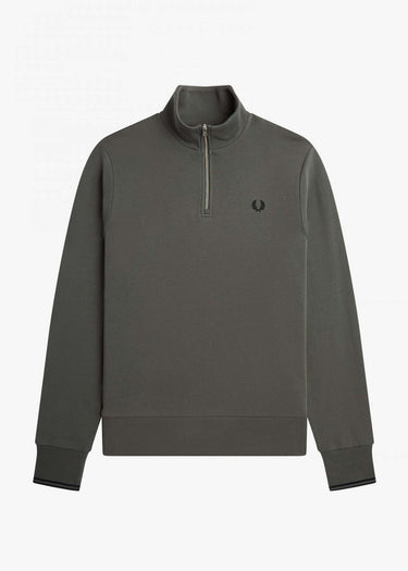 Fred Perry Truien  Half zip sweatshirt - field green 