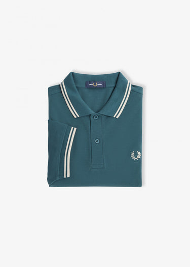 Fred Perry Polo's  Twin tipped fred perry shirt - petrol blue 