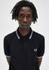 Fred Perry Polo's  Twin tipped fred perry shirt - black white white 