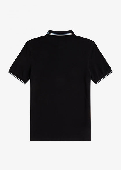 Fred Perry Polo's  Twin tipped fred perry shirt - black white white 