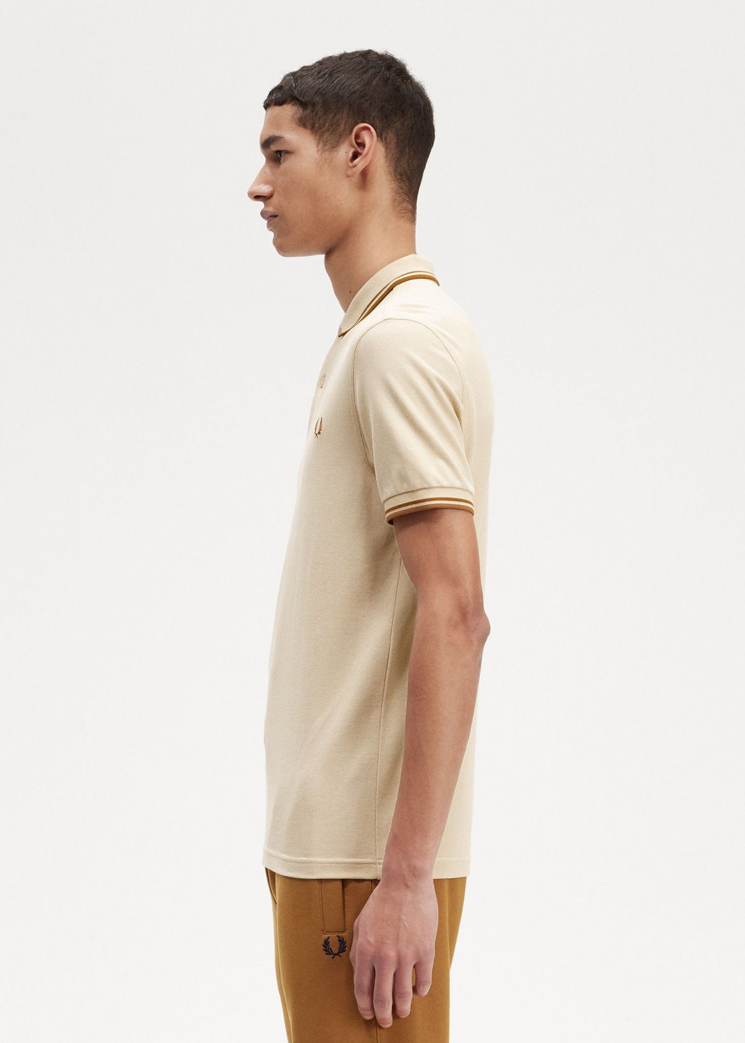 Fred Perry Polo's  Twin tipped fred perry shirt - oatmeal 