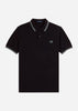 Fred Perry Polo's  Twin tipped fred perry shirt - navy-silver blue silver blue 