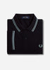 Fred Perry Polo's  Twin tipped fred perry shirt - navy-silver blue silver blue 