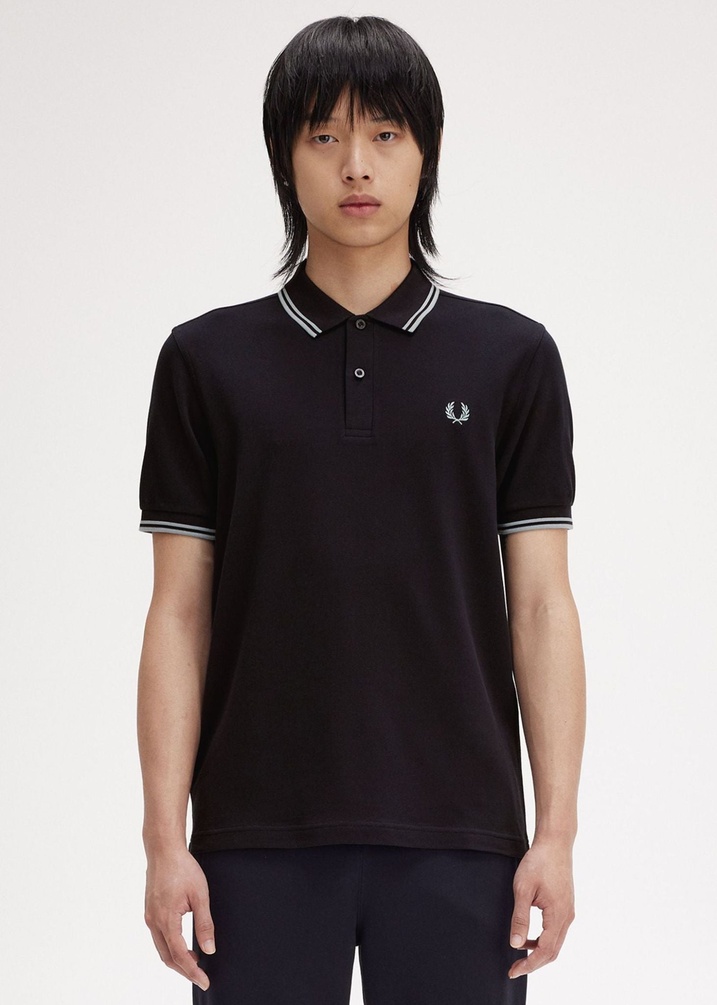 Fred Perry Polo's  Twin tipped fred perry shirt - navy-silver blue silver blue 