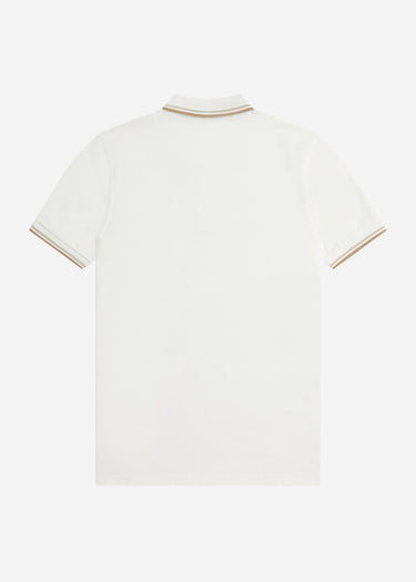 Fred Perry Polo's  Twin tipped Fred Perry shirt - snow white oatmeal white stone 