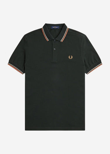 Fred Perry Polo's  Twin tipped fred perry shirt - night green 
