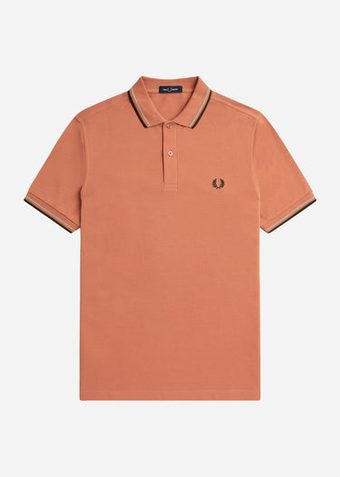 Fred Perry Polo's  Twin tipped Fred Perry shirt - light rust warm green 