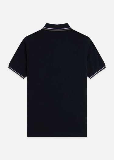 Fred Perry Polo's Twin tipped fred perry polo shirt- Navy Ultra Violet Laurel Wreath Green
