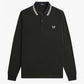 Fred Perry Longsleeve Polo's  LS twin tipped shirt - night green snow white 