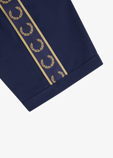 Fred Perry T-shirts Contrast tape ringer t-shirt - tennis blue champagne