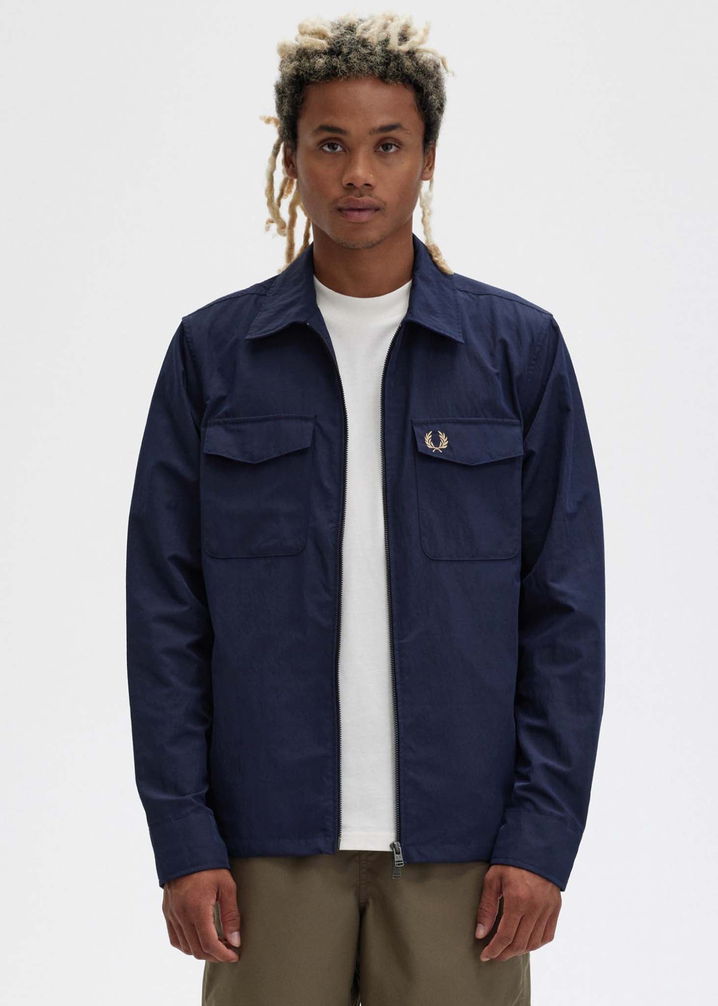 Fred Perry Overshirts  Zip overshirt - navy 