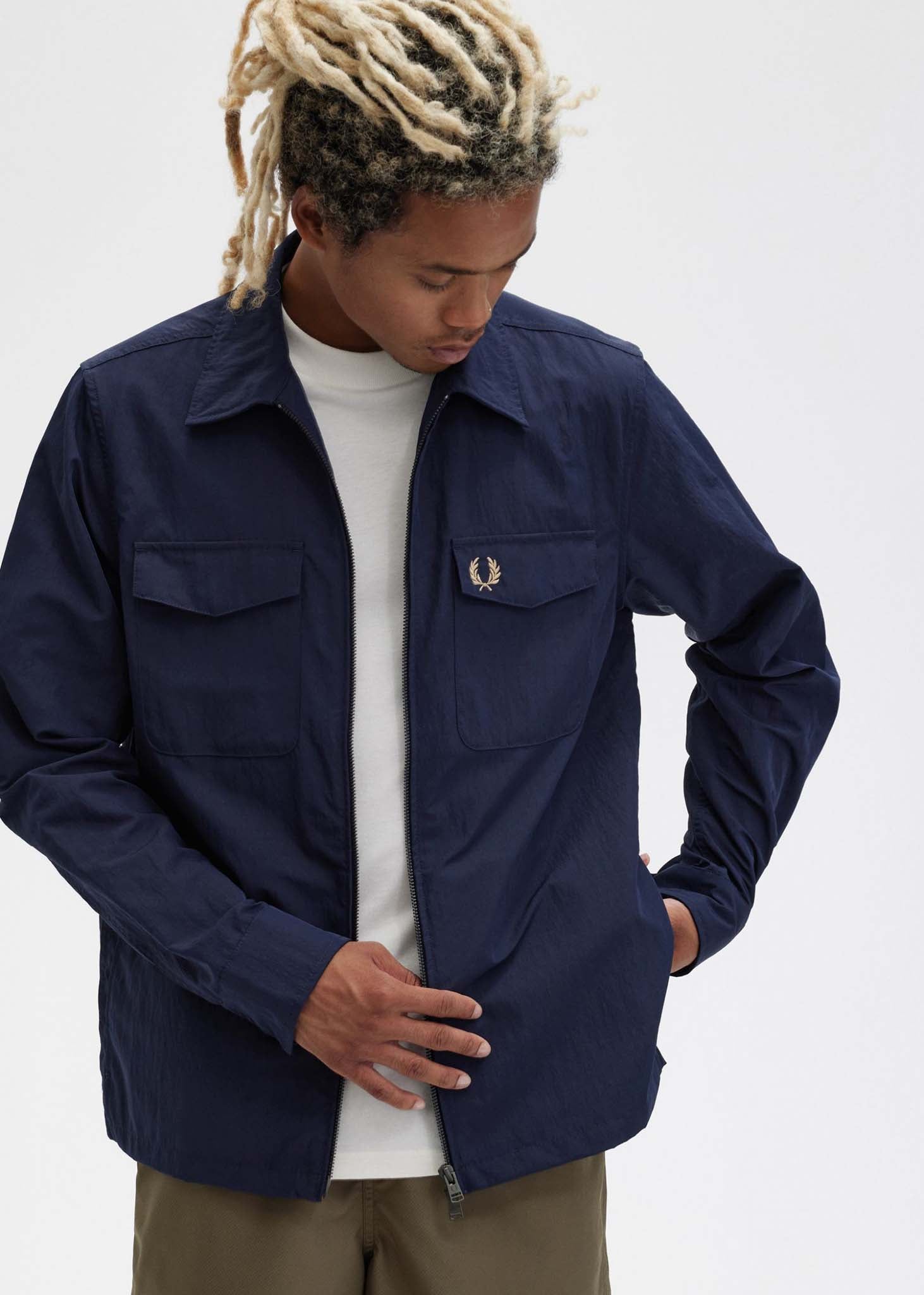 Fred Perry Overshirts  Zip overshirt - navy 