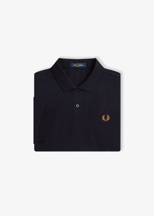 Fred Perry Polo's  Plain fred perry shirt - navy dark caramel 