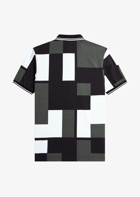 Fred Perry Polo's  Pixel print fred perry shirt - light ice 