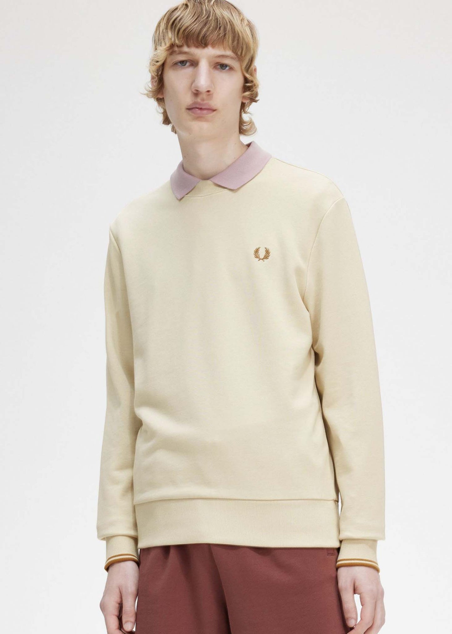 Fred Perry Truien  Crew neck sweatshirt - oatmeal 