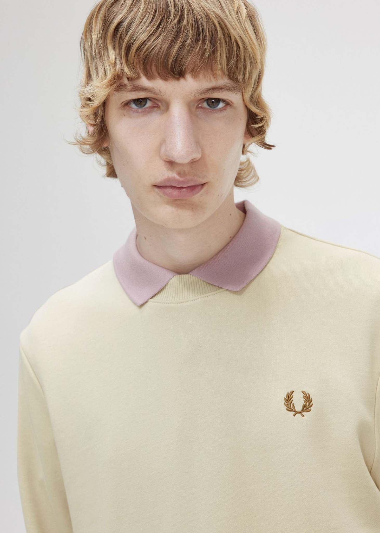 Fred Perry Truien  Crew neck sweatshirt - oatmeal 