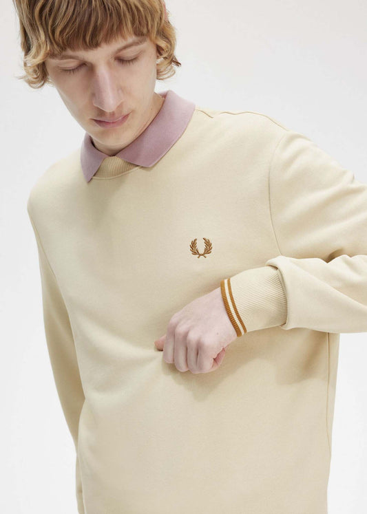 Fred Perry Truien  Crew neck sweatshirt - oatmeal 