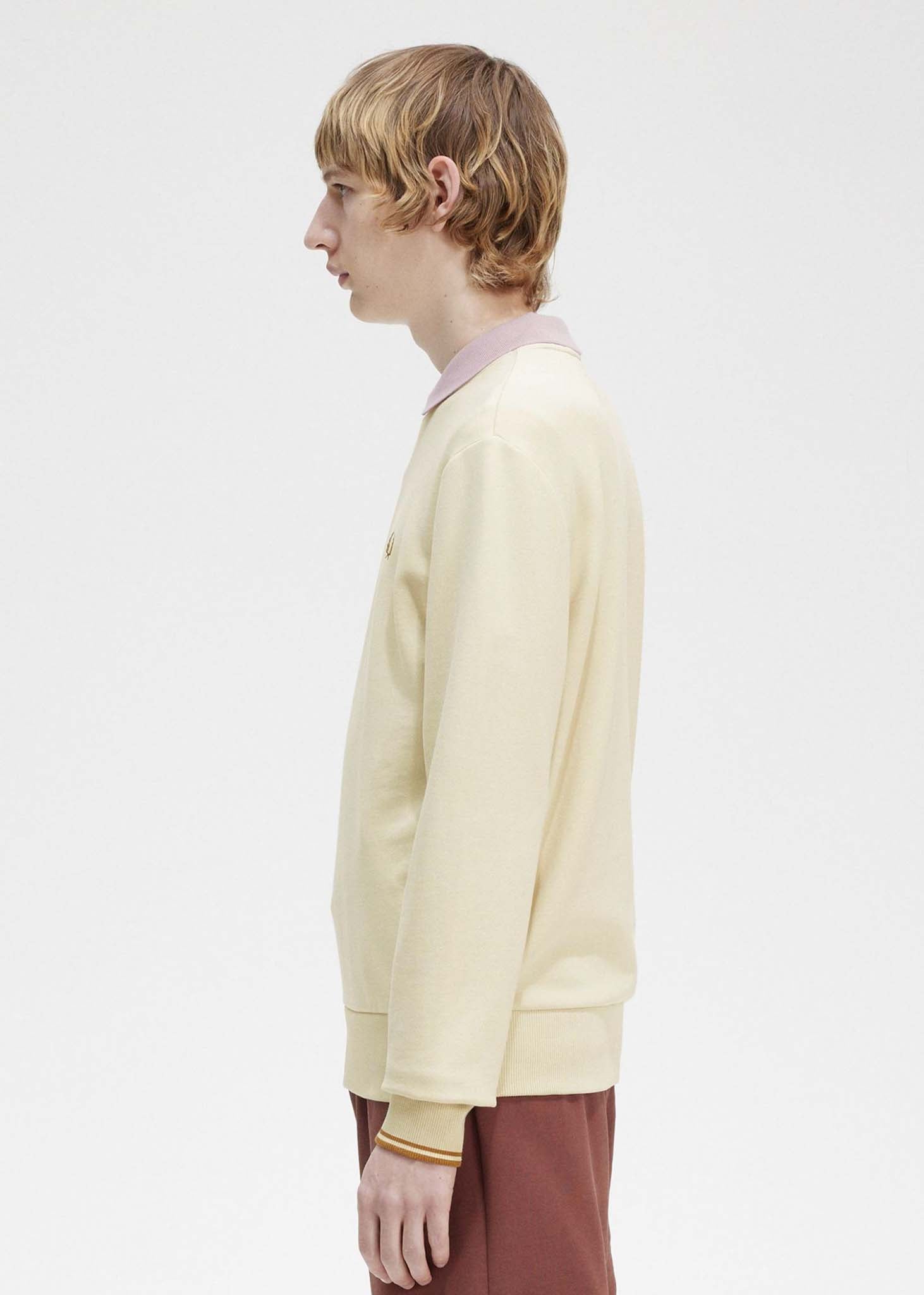 Fred Perry Truien  Crew neck sweatshirt - oatmeal 