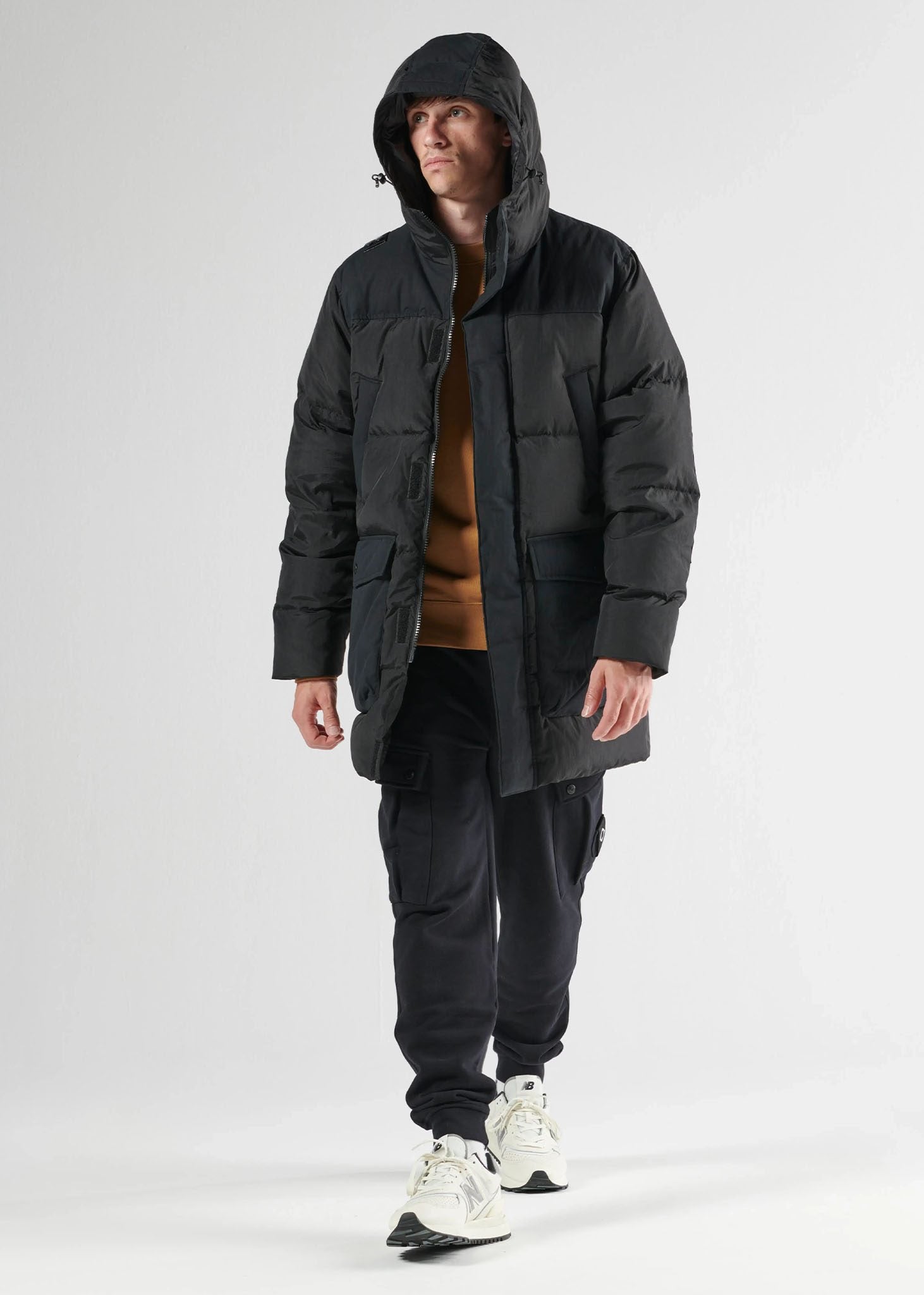 MA.Strum Jassen  Recoil down coat parka - black 