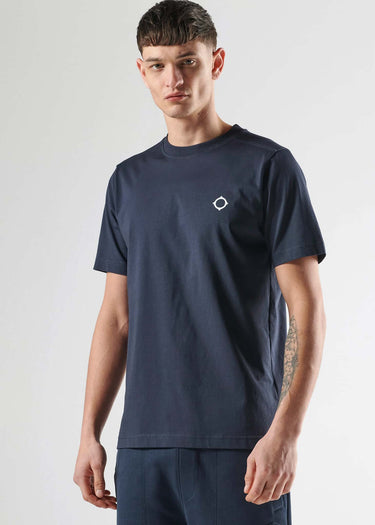 MA.Strum T-shirts Oversized back logo print tee - ink navy