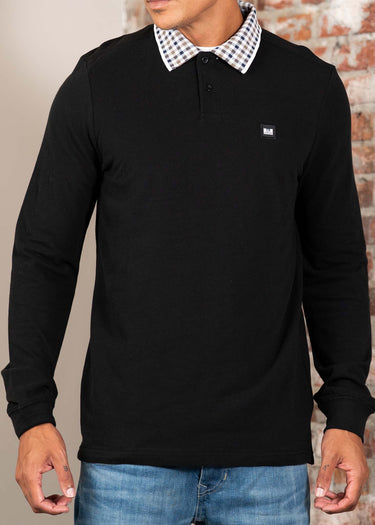 Weekend Offender Longsleeve Polo's Lindley - black