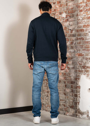 Lyle & Scott Truien Loopback quarter zip sweat - dark navy