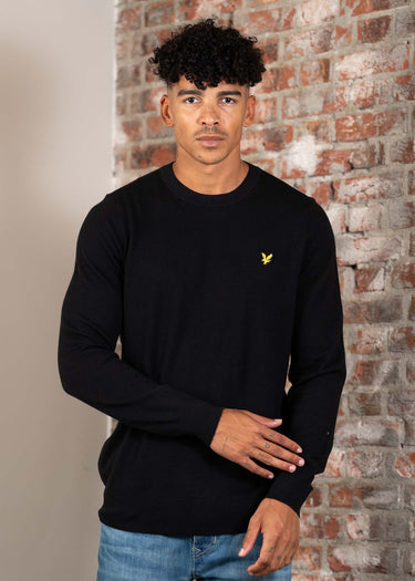 Lyle & Scott Truien Cotton merino crew neck jumper - jet black