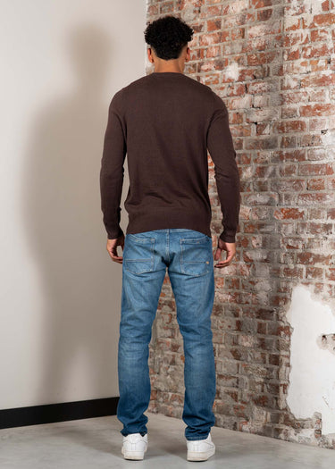 Lyle & Scott Truien Cotton merino crew neck jumper - espresso