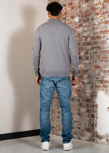 Lyle & Scott Truien Cotton merino quarter zip jumper - mid grey marl