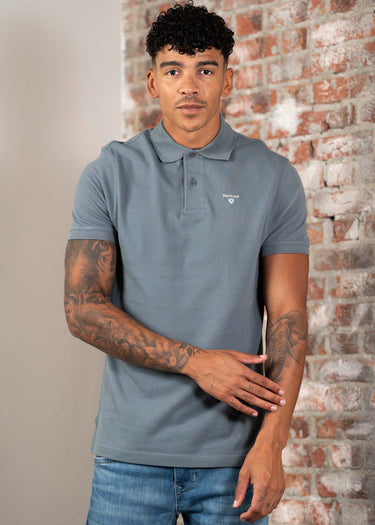 Barbour Polo's Tartan pique polo shirt - bluestone