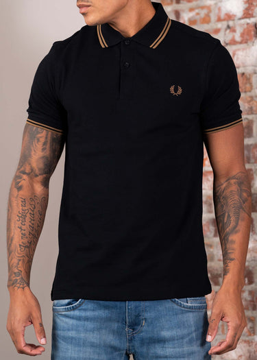 Fred Perry Polo's Twin tipped polo - black shaded stone