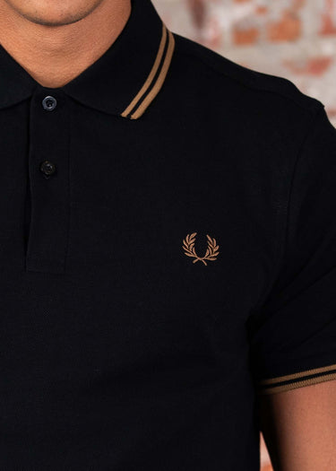 Fred Perry Polo's Twin tipped polo - black shaded stone